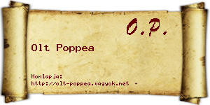 Olt Poppea névjegykártya